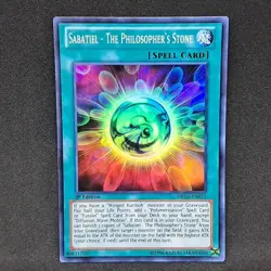 Sabatiel - The Philosophers Stone DRLG-EN015 1st Edition Super Rare NM Yu-Gi-Oh! - Image 1