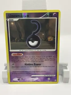 Pokemon Unown U Uncommon 82/146 Legends Awakened Reverse Holo Basic 70 HP Card - Image 1