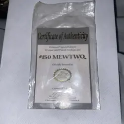 Pokemon #150 MEWTWO Certificate of Authenticity for Gold Card 1999 Sealed. - Image 3