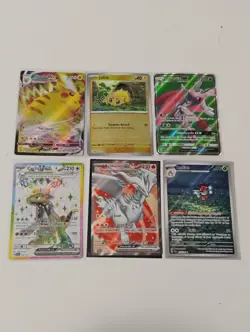 Pokemon GX-Illustration Rare-VMAX-Pikachu Promo-Full Art Holo Card Lot - Image 1
