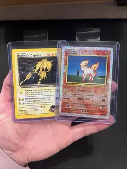 2 Card Lot Pokemon Card Collection Worc Vintage Legendary Reverse Holo Gym - Image 1