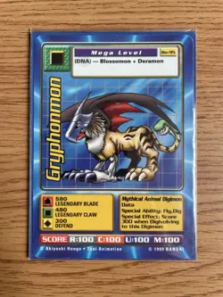 Digimon Gryphonmon Bo-95 Bandai 1999 NM Card - Image 1