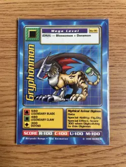 Digimon Gryphonmon Bo-95 Bandai 1999 NM Card - Image 5