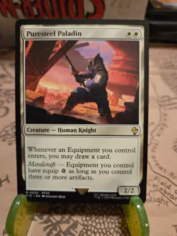 MTG Puresteel Paladin Commander: Final Fantasy Regular Rare NM - Image 1