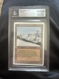 1994 Magic The Gathering Revised Taiga Dual Land BGS Beckett Authentic Altered - Image 1