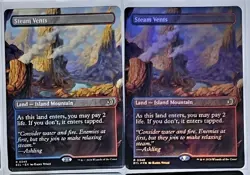 MTG Shock Lands Lot Borderless Steam Vents x 2 (1 Foil) + Foil Temple Garden ECL - Image 1