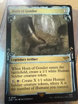 1 x Horn of Gondor - Showcase Scrolls - Universes Beyond: The Lord of the - Image 1