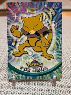 1999 Topps Pokemon #63 Abra (TV Animation Series 1) Blue Logo LP - Image 1