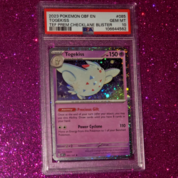 Pokemon Togekiss Cosmos Foil PSA 10 TEF Checklane Blister Promo OBF #085 2023 EN - Image 2