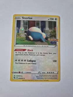 POKEMON - SNORLAX 055/078 - HOLO RARE - POKEMON GO - PACK FRESH - Image 1
