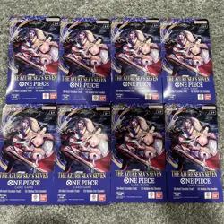 Lot 8x One Piece OP14 THE AZURE SEA’S SEVEN Sleeved Blister Booster Packs Sealed - Image 1