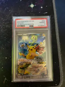 Pikachu SVP 027 Scarlet & Violet Promo Cards Holo PSA 10 GEM MINT - Image 1