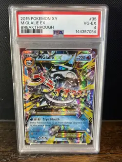Pokemon TCG Mega-Glalie-EX Holo Rare Card Breakthrough 35/162 PSA 4 - Image 1