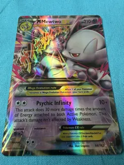 M Mewtwo-EX Holo 64/162 Pokemon Trading Card Game XY BREAKthrough Expansion N/M - Image 3