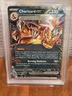 2025 POKEMON SVP EN-SV BLACK STAR PROMO #196 CHARIZARD EX PSA 9 - Image 2