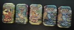 Pokemon Prismatic Evolutions Lot of 5 Mini Tins - Sealed - Image 1