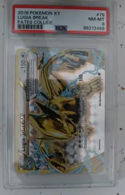 Pokemon Lugia Break 79/124 Fates Collide PSA 8 NM-MT #79 - Image 1