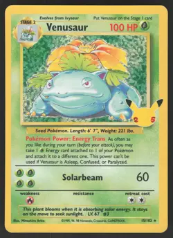 Venusaur 15/102 Pokemon TCG Celebrations: Classic Collection VLP/LP - Image 1