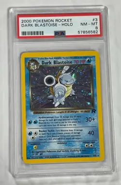 2000 POKEMON ROCKET DARK BLASTOISE HOLO #3 PSA 8 NM-MT. - Image 1