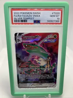 PSA 10 Rayquaza VMAX TG20/TG30 Silver Tempest Trainer Gallery Pokemon 2022 - Image 1