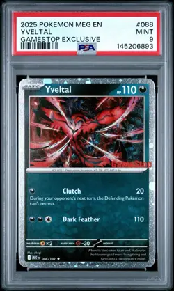 Pokemon TCG Yveltal GameStop Exclusive Promo PSA 9 Mint - Image 1