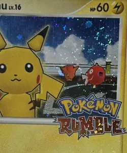 2009 POKEMON RUMBLE #7/16 PIKACHU Holo SWIRL RARE - Image 3