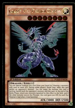 Yu-Gi-Oh TCG Premium Gold #PGLD-EN038 Galaxy-Eyes Photon Dragon GR,1st Ed. - Image 1