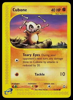 Pokemon Card - Cubone Aquapolis 72/147 Common - Image 1