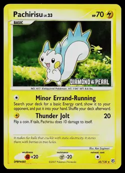 Pokemon Card - Pachirisu Burger King Promos 35/130 Reverse Holo Promo STAMPED - Image 1