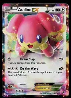 Pokemon Card - Audino EX Holo XY - Fates Collide 84/124 Ultra Rare - Image 1