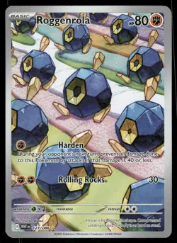 Pokemon Cards Roggenrola 127/086 White Flare Illustration Rare NM - Image 1
