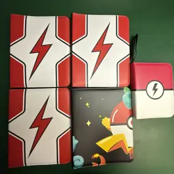 Lot Of 4 Pokemon Card 3-Ring Binder Album 9 Pocket Trading cards + 4 Page Binder - Image 1
