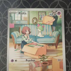 Pokemon Ralts Illustration Rare Full Art Holo 271/198 SV01 70 HP Psyshot Card - Image 1