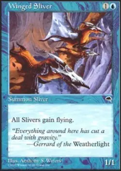 4x Winged Sliver Moderate Play, English Tempest MTG Magic - Image 1