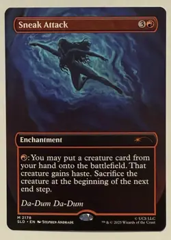 Sneak Attack #2178 Borderless - Mythic - JAWS Secret Lair MTG - Image 1