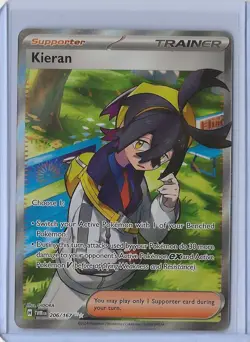 Pokemon TCG Kieran 206/167 Twilight Masquerade Ultra Rare Holo Trainer - Image 1