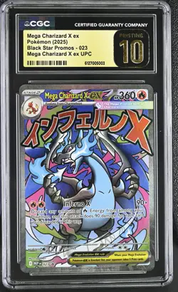 Mega Charizard X ex 2025 Pokemon Black Star Promos CGC Pristine 10 #023 - Image 1