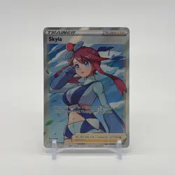 Pokemon Skyla 072/072 Shining Fates Trainer Supporter Full Art Holo Ultra Rare - Image 1