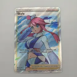 Pokemon Skyla 072/072 Shining Fates Trainer Supporter Full Art Holo Ultra Rare - Image 4