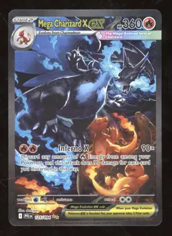 2025 Pokemon Mega Evolution Phantasmal Flames Mega Charizard X ex #125/094 - Image 1