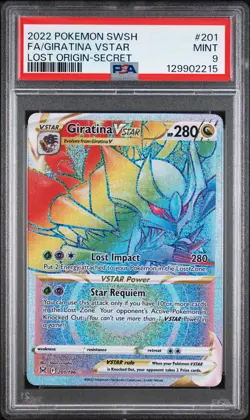 2022 POKEMON SWORD & SHIELD LOST ORIGIN SECRET FULL ART/GIRATINA VSTAR PSA 9 - Image 1