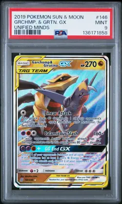 Garchomp And Giratina GX 146/236 Full Art PSA 9 2019 Pokemon Sun And Moon - Image 1