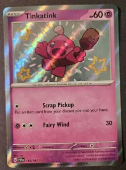 Pokemon TCG, Tinkatink 165/091 Baby Shiny Paldean Fates Scarlet & Violet NM - Image 1