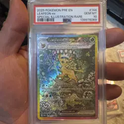 Leafeon ex 144 PSA 8 2025 Pokemon PRE EN Special Illustration Rare Prismatic - Image 1