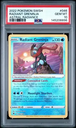 Pokemon TCG Radiant Greninja Astral Radiance PSA 10 Gem Mint - Image 1