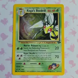 Pokemon TCG Koga's Beedrill Gym Challenge Holo Rare 9/132 80HP Wizards 2000 - Image 1