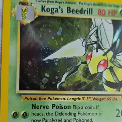 Pokemon TCG Koga's Beedrill Gym Challenge Holo Rare 9/132 80HP Wizards 2000 - Image 2