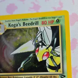 Pokemon TCG Koga's Beedrill Gym Challenge Holo Rare 9/132 80HP Wizards 2000 - Image 3