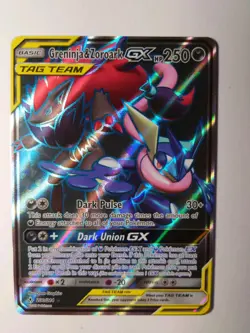 Pokemon Greninja & Zoroark GX ULTRA RARE Full Art Holo 200/214 SM-Unbroken Bonds - Image 1