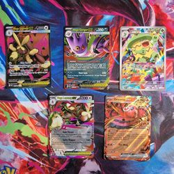 Pokemon TCG Mega Evolution Phantasmal Flams ex Bundle x3 EX & 2IR's revised pics - Image 1